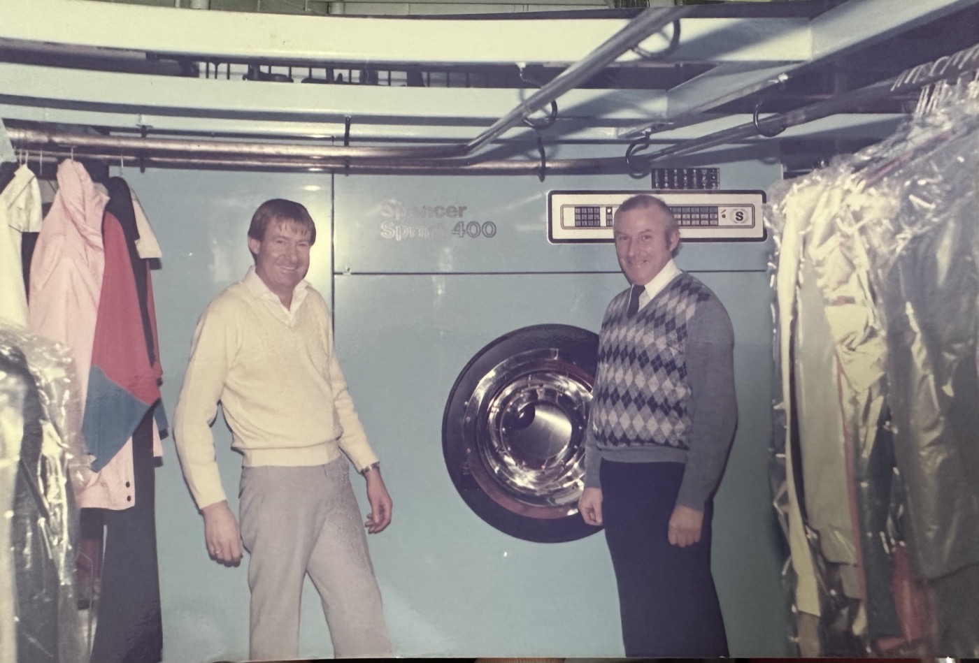 Toleman's Dry Cleaners — equipment and work area